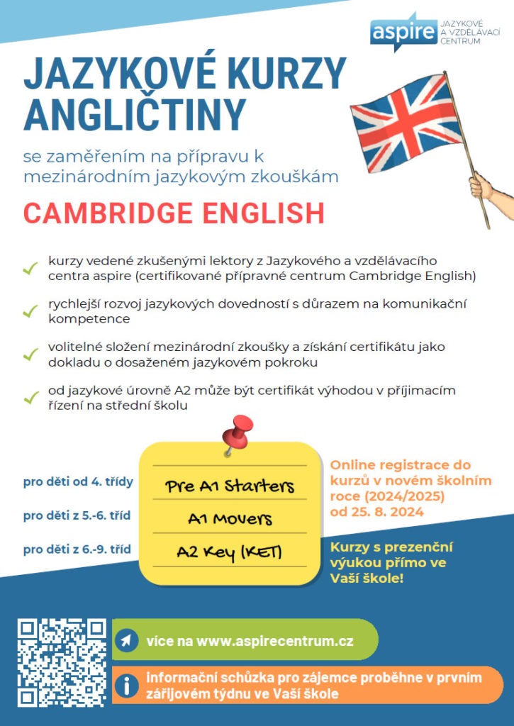 Cambridge English pro školní rok 2024/2025